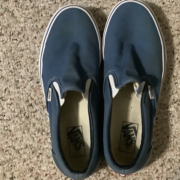 Vans Classic Navy Slip-On Sneakers - Picture 1 of 7
